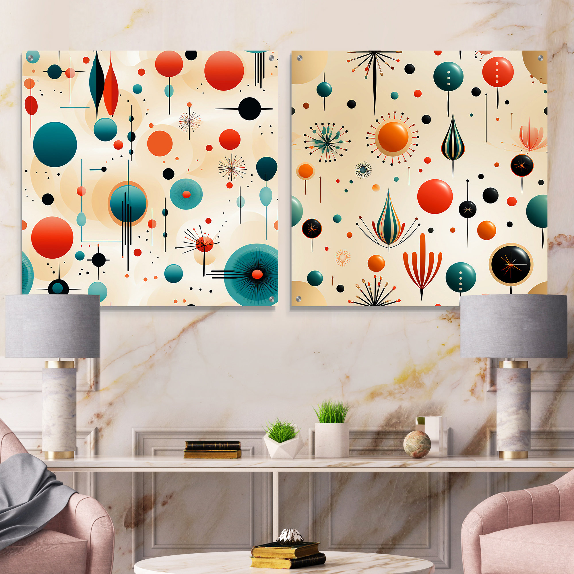 George Oliver Cadencia - Abstract Midcentury Acrylic Wall Art